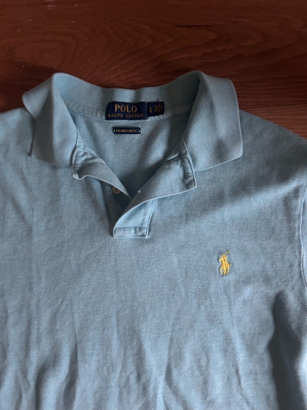 Ralph Lauren Light Blue Polo with Yellow Pony - Picture 2 of 3